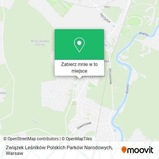 Mapa Związek Leśników Polskich Parków Narodowych