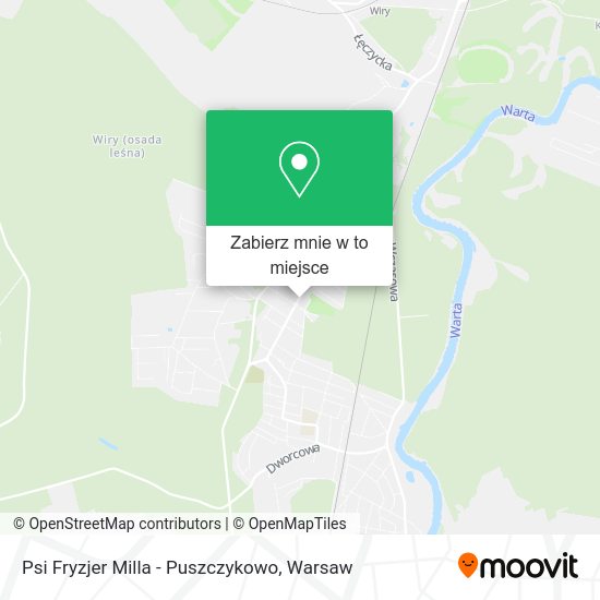 Mapa Psi Fryzjer Milla - Puszczykowo