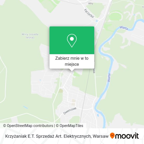 Mapa Krzyżaniak E.T. Sprzedaż Art. Elektrycznych