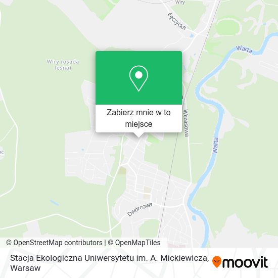 Mapa Stacja Ekologiczna Uniwersytetu im. A. Mickiewicza