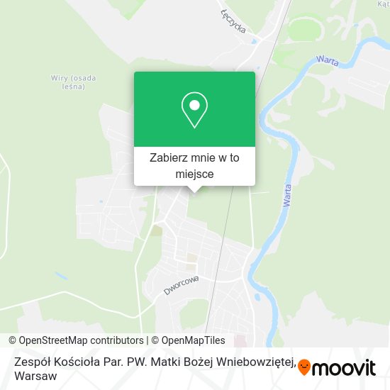 Mapa Zespół Kościoła Par. PW. Matki Bożej Wniebowziętej