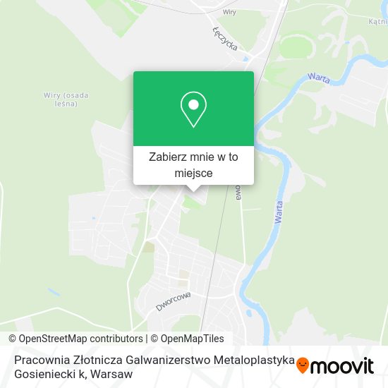 Mapa Pracownia Złotnicza Galwanizerstwo Metaloplastyka Gosieniecki k