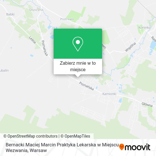 Mapa Bernacki Maciej Marcin Praktyka Lekarska w Miejscu Wezwania