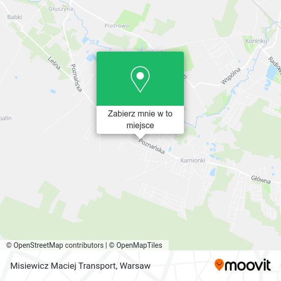 Mapa Misiewicz Maciej Transport