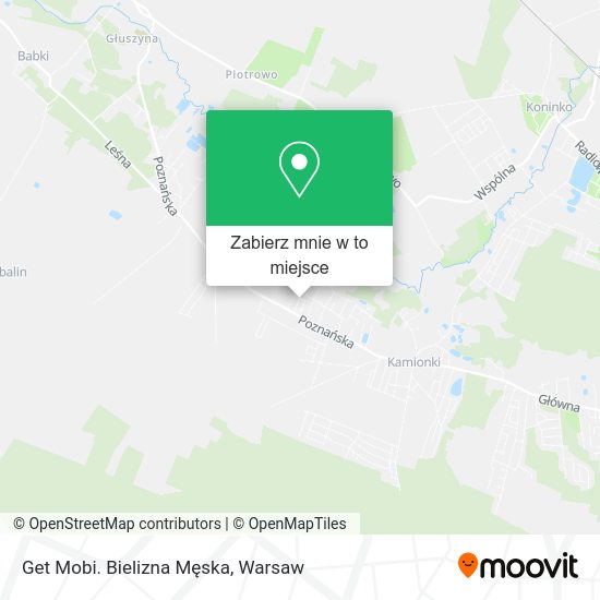 Mapa Get Mobi. Bielizna Męska