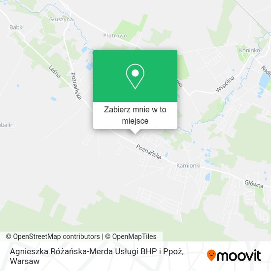 Mapa Agnieszka Różańska-Merda Usługi BHP i Ppoż