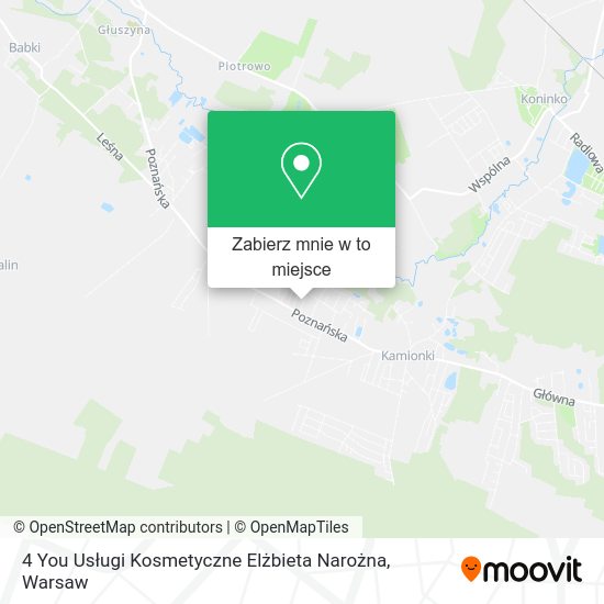 Mapa 4 You Usługi Kosmetyczne Elżbieta Narożna