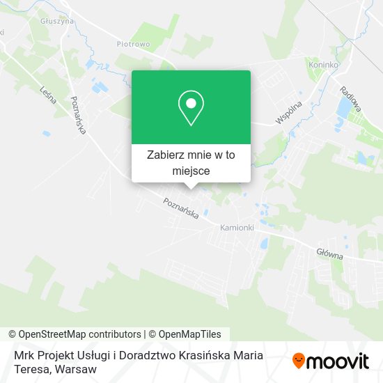 Mapa Mrk Projekt Usługi i Doradztwo Krasińska Maria Teresa