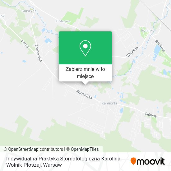 Mapa Indywidualna Praktyka Stomatologiczna Karolina Wolnik-Płoszaj