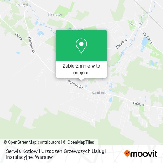 Mapa Serwis Kotlow i Urzadzen Grzewczych Uslugi Instalacyjne