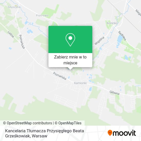 Mapa Kancelaria Tłumacza Przysięgłego Beata Grześkowiak