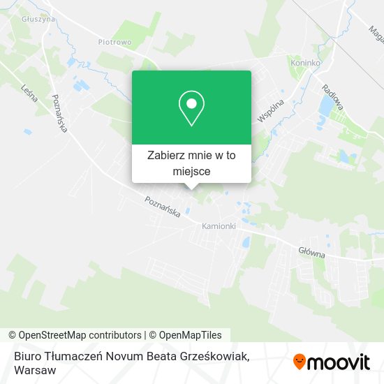 Mapa Biuro Tłumaczeń Novum Beata Grześkowiak