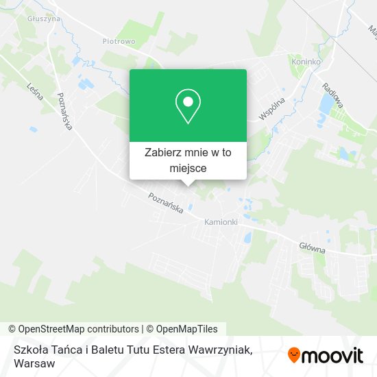 Mapa Szkoła Tańca i Baletu Tutu Estera Wawrzyniak