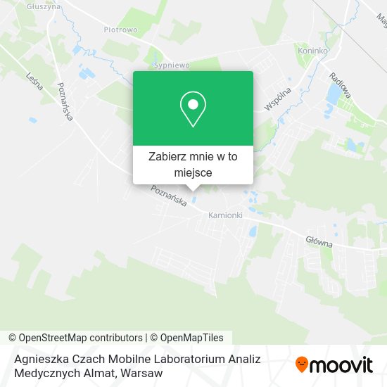 Mapa Agnieszka Czach Mobilne Laboratorium Analiz Medycznych Almat