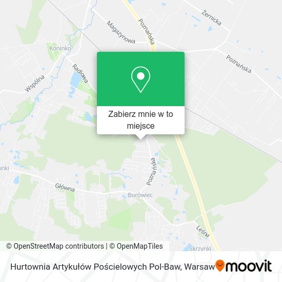 Mapa Hurtownia Artykułów Pościelowych Pol-Baw