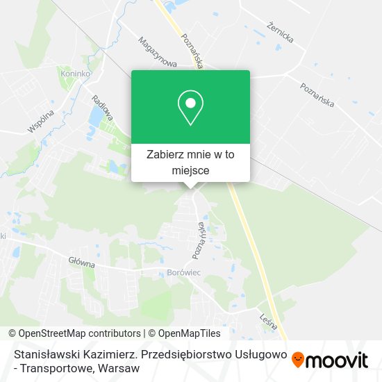 Mapa Stanisławski Kazimierz. Przedsiębiorstwo Usługowo - Transportowe