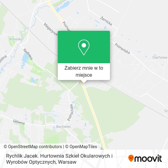 Mapa Rychlik Jacek. Hurtownia Szkieł Okularowych i Wyrobów Optycznych