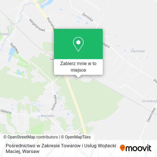 Mapa Pośrednictwo w Zakresie Towarów i Usług Wojtecki Maciej