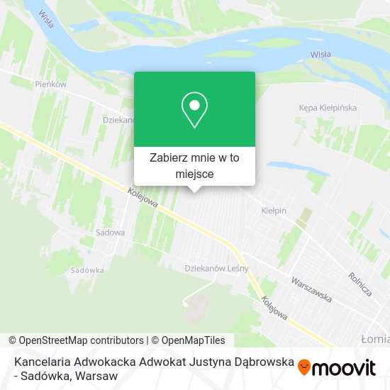 Mapa Kancelaria Adwokacka Adwokat Justyna Dąbrowska - Sadówka