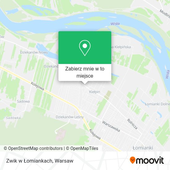 Mapa Zwik w Łomiankach