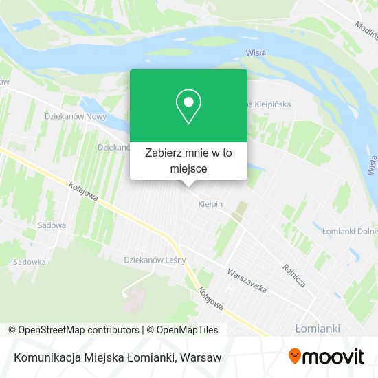 Mapa Komunikacja Miejska Łomianki