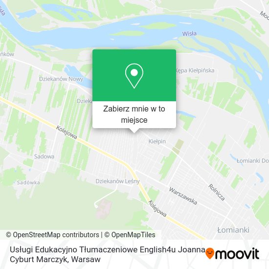 Mapa Usługi Edukacyjno Tłumaczeniowe English4u Joanna Cyburt Marczyk