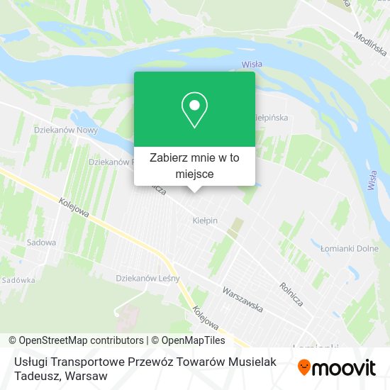 Mapa Usługi Transportowe Przewóz Towarów Musielak Tadeusz