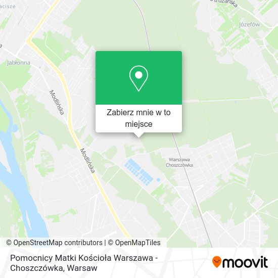 Mapa Pomocnicy Matki Kościoła Warszawa - Choszczówka