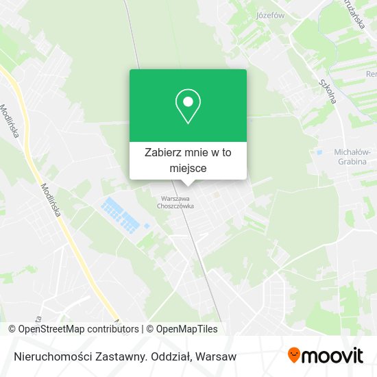 Mapa Nieruchomości Zastawny. Oddział