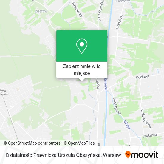 Mapa Działalność Prawnicza Urszula Obszyńska