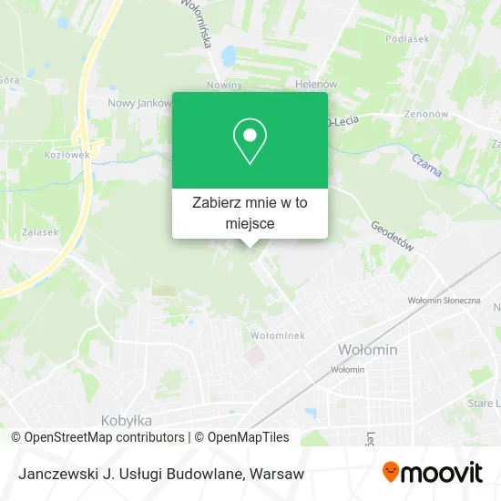 Mapa Janczewski J. Usługi Budowlane