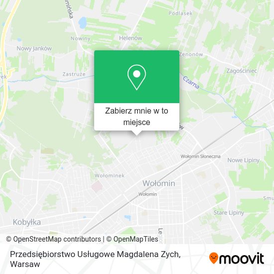 Mapa Przedsiębiorstwo Usługowe Magdalena Zych