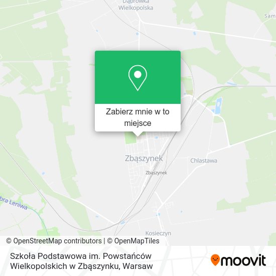 Mapa Szkoła Podstawowa im. Powstańców Wielkopolskich w Zbąszynku