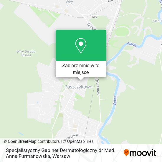 Mapa Specjalistyczny Gabinet Dermatologiczny dr Med. Anna Furmanowska