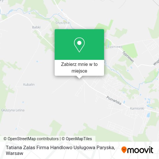 Mapa Tatiana Zalas Firma Handlowo Usługowa Paryska