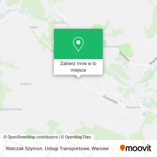 Mapa Walczak Szymon. Usługi Transportowe