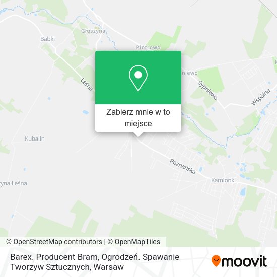 Mapa Barex. Producent Bram, Ogrodzeń. Spawanie Tworzyw Sztucznych