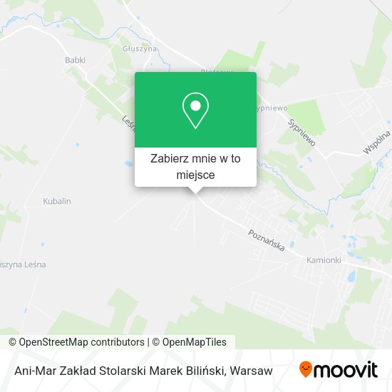 Mapa Ani-Mar Zakład Stolarski Marek Biliński