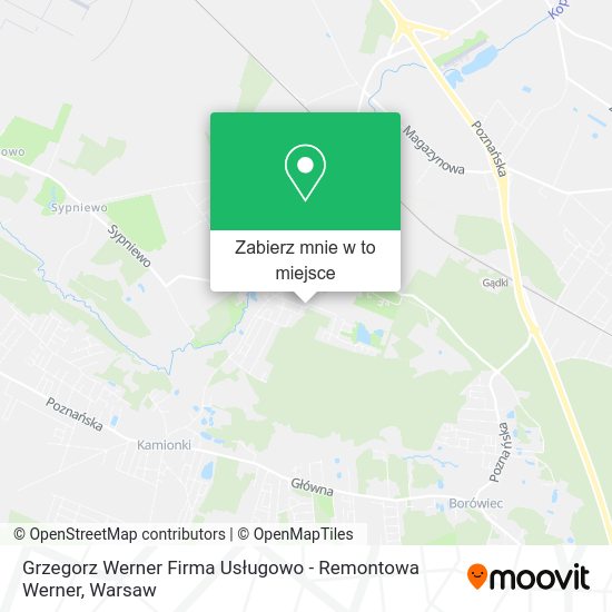 Mapa Grzegorz Werner Firma Usługowo - Remontowa Werner