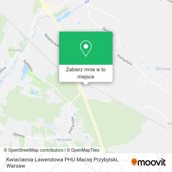 Mapa Kwiaciarnia Lawendowa PHU Maciej Przybylski