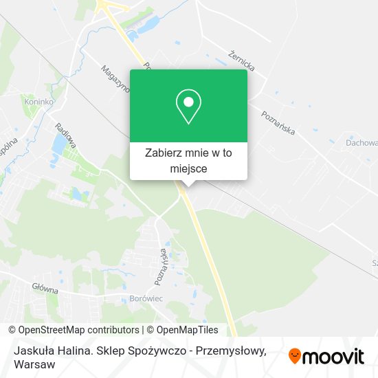 Mapa Jaskuła Halina. Sklep Spożywczo - Przemysłowy