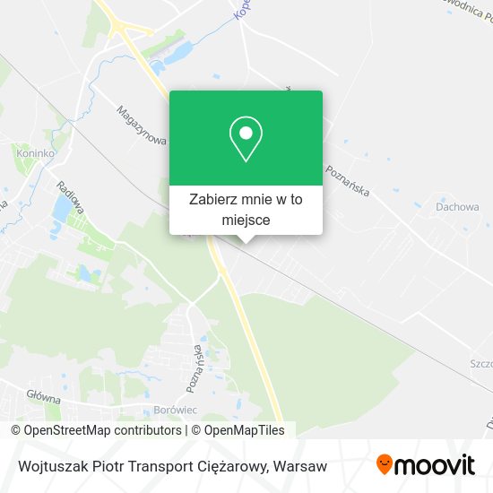 Mapa Wojtuszak Piotr Transport Ciężarowy