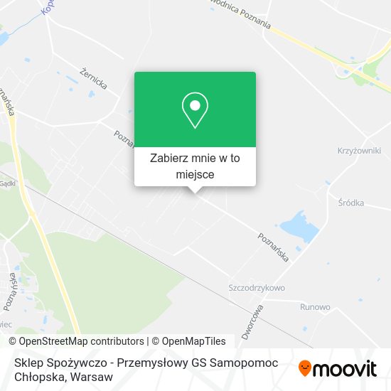 Mapa Sklep Spożywczo - Przemysłowy GS Samopomoc Chłopska