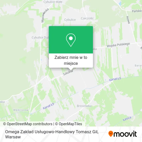 Mapa Omega Zakład Usługowo-Handlowy Tomasz Gil