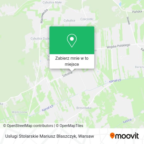 Mapa Usługi Stolarskie Mariusz Błaszczyk