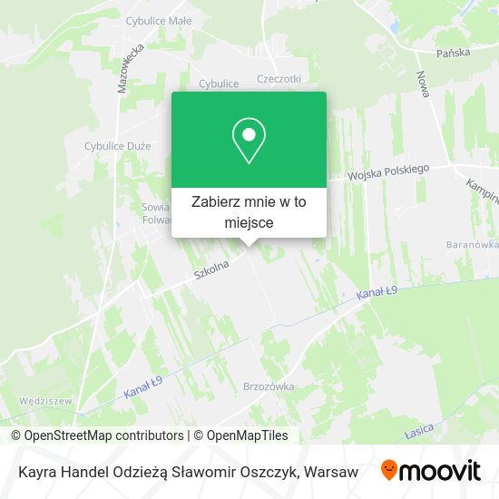 Mapa Kayra Handel Odzieżą Sławomir Oszczyk