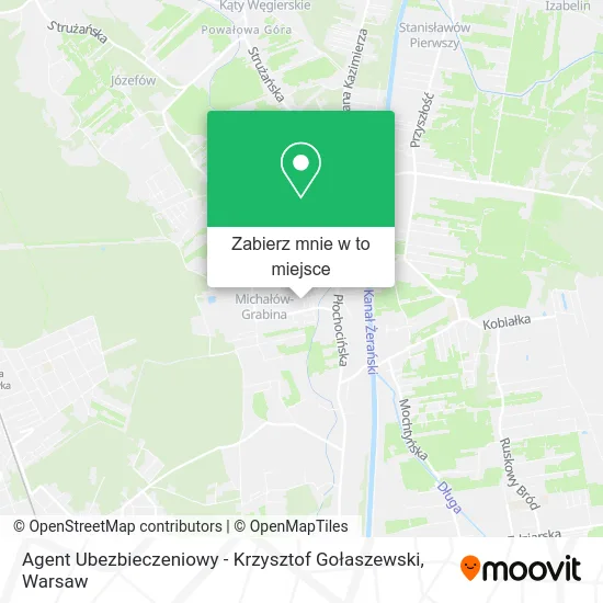Mapa Agent Ubezbieczeniowy - Krzysztof Gołaszewski