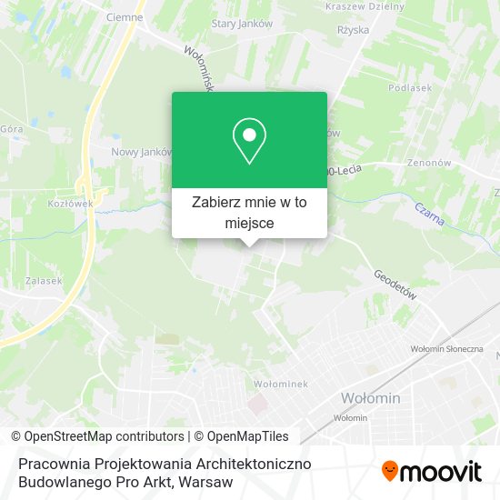 Mapa Pracownia Projektowania Architektoniczno Budowlanego Pro Arkt