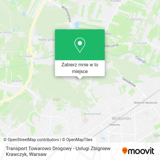 Mapa Transport Towarowo Drogowy - Usługi Zbigniew Krawczyk