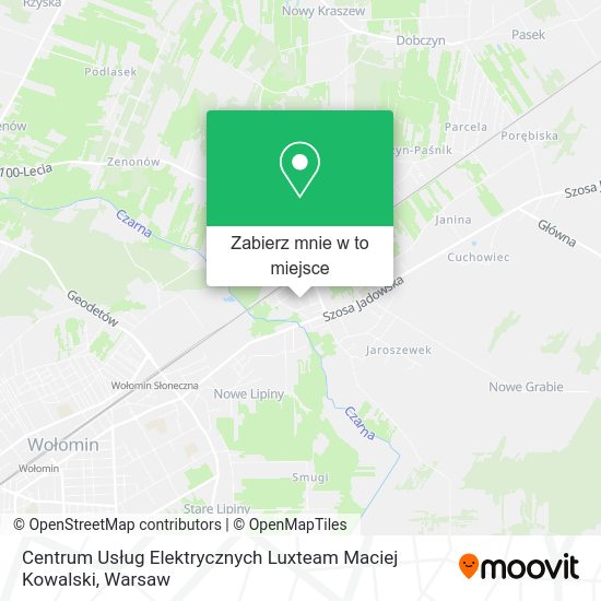 Mapa Centrum Usług Elektrycznych Luxteam Maciej Kowalski